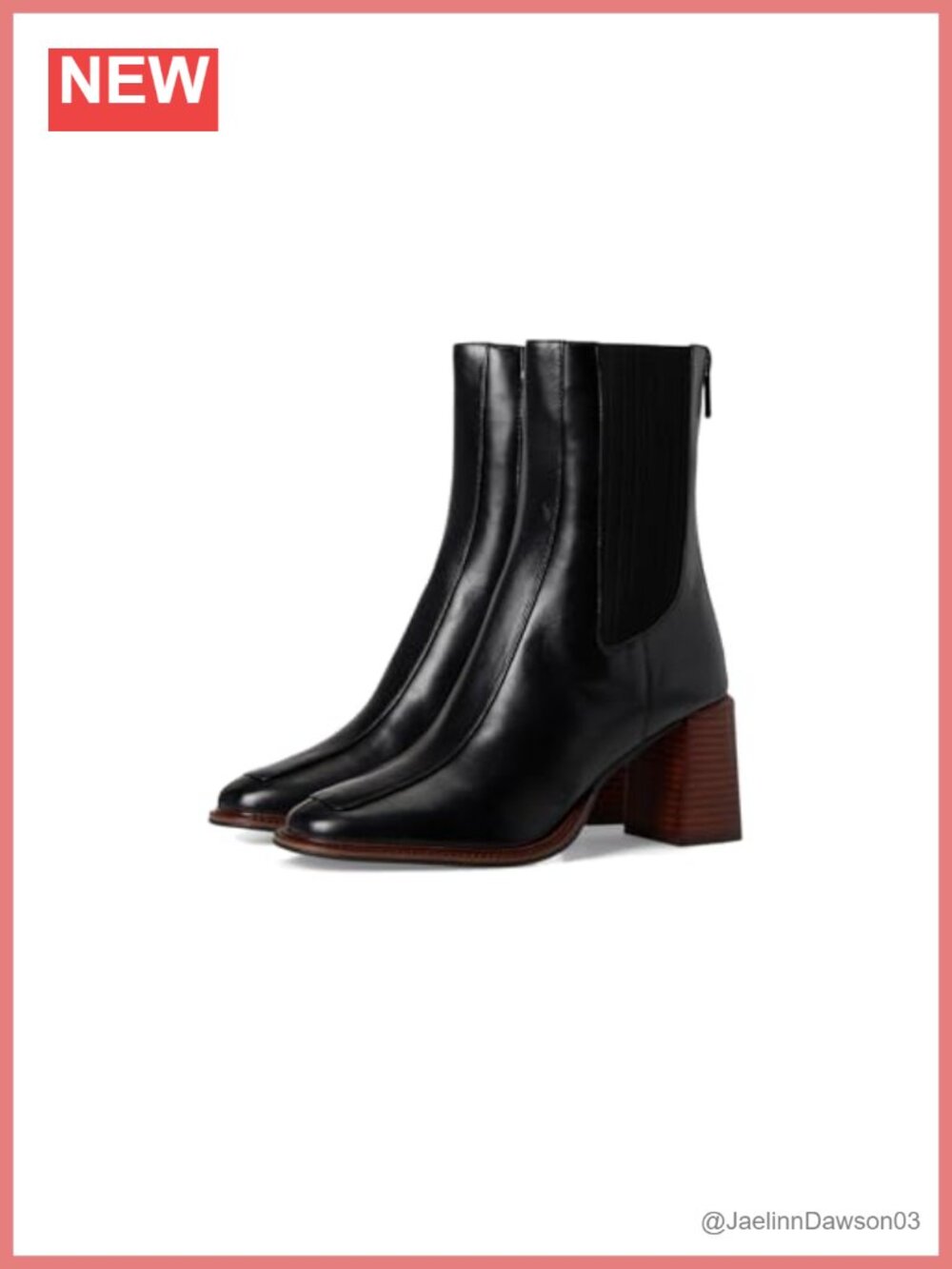 Steve Madden Women's Downtown Chelsea Ankle Boot Block Heel Leather Zip
